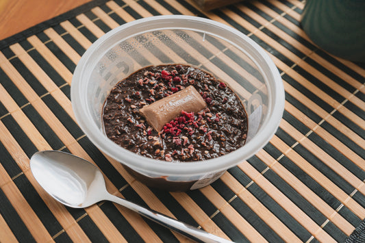 Galaxy Caramel and Raspberries Overnight Oats